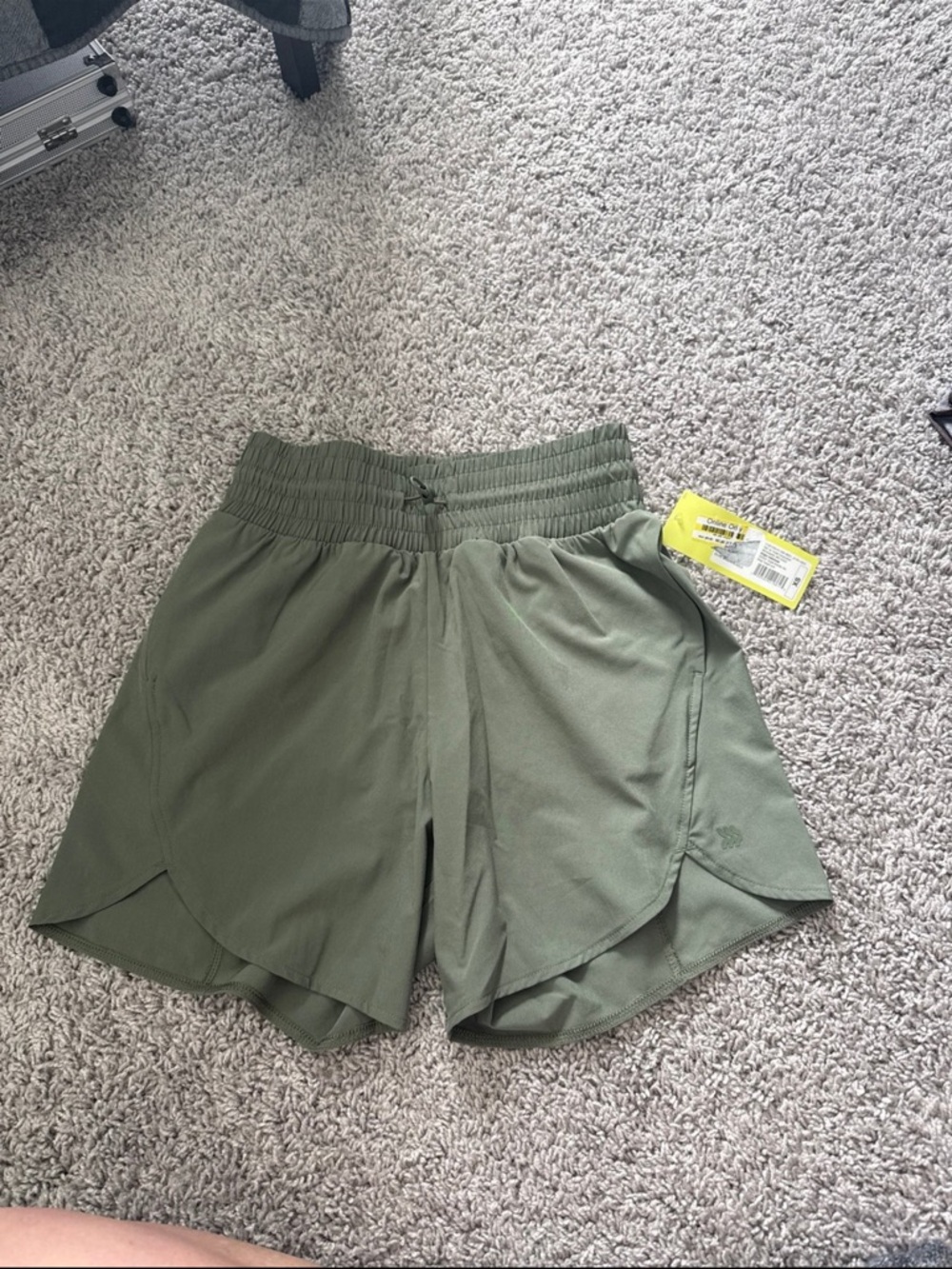 all in motion Olive Athletic Shorts with Smocked Waist